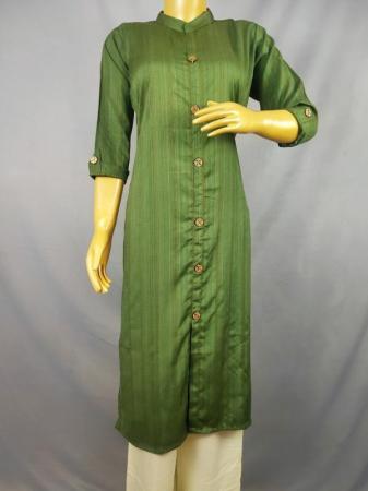 Kurta with Collar neck with thread work